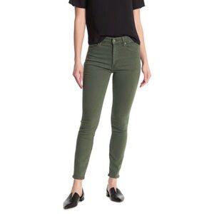 Veronica Beard Debbie Skinny High Rise Green Jeans